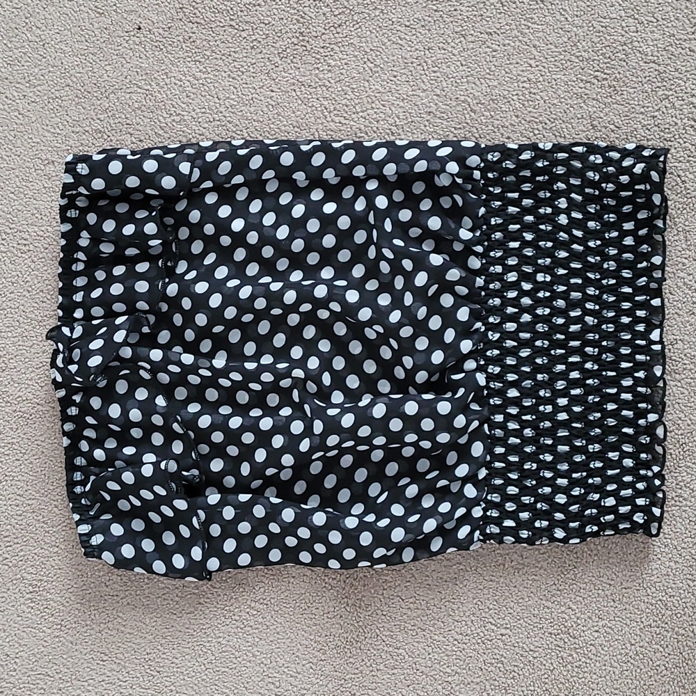 Vivace sheer strapless top